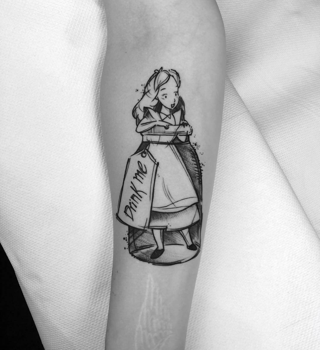 Alice in wonderland poison tattoo